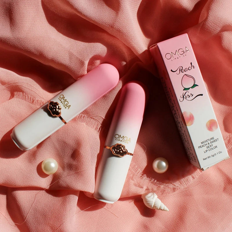 Crystal Temperature Change Lip Balm Aloe Strawberry Lipstick Peach Lip Balm Natural Pink Lipsticks Girl's Lip Care Beauty Makeup