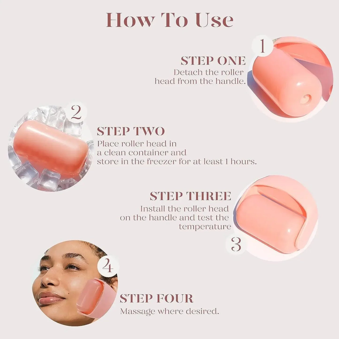 Ice Facial Roller Skin Care Beauty Lifting Contouring Massage Body Stick Face Skin Care Tool Facial Pores Cleaning Oil Roller