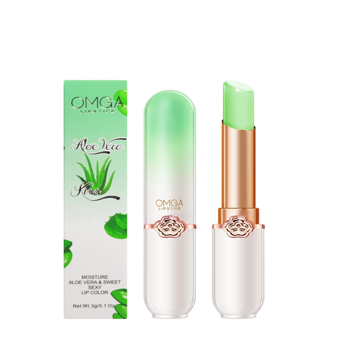 Crystal Temperature Change Lip Balm Aloe Strawberry Lipstick Peach Lip Balm Natural Pink Lipsticks Girl's Lip Care Beauty Makeup