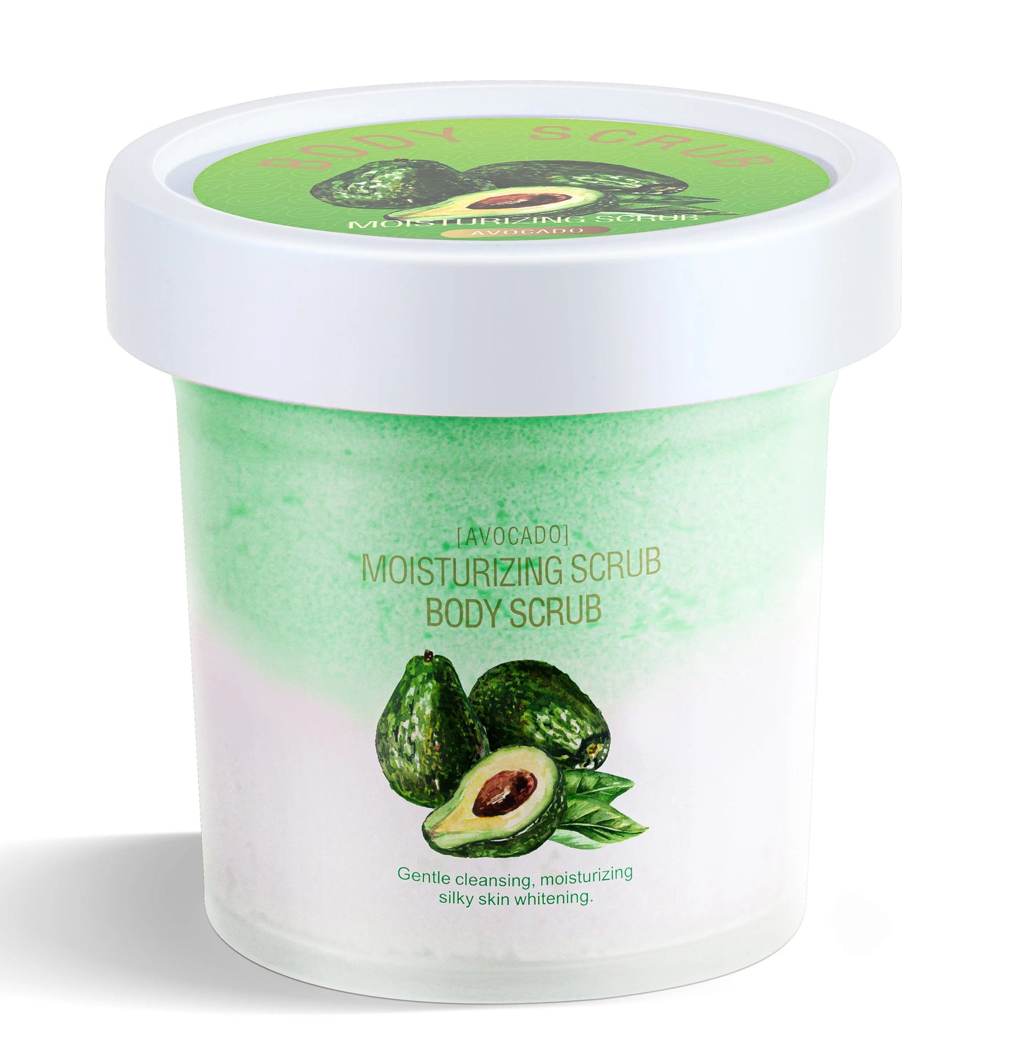 Pretty Cowry Two-Tone Ice Cream Body Scrub Exfoliates deeply cleanses smooths moisturizes with no irritation natural ingredients