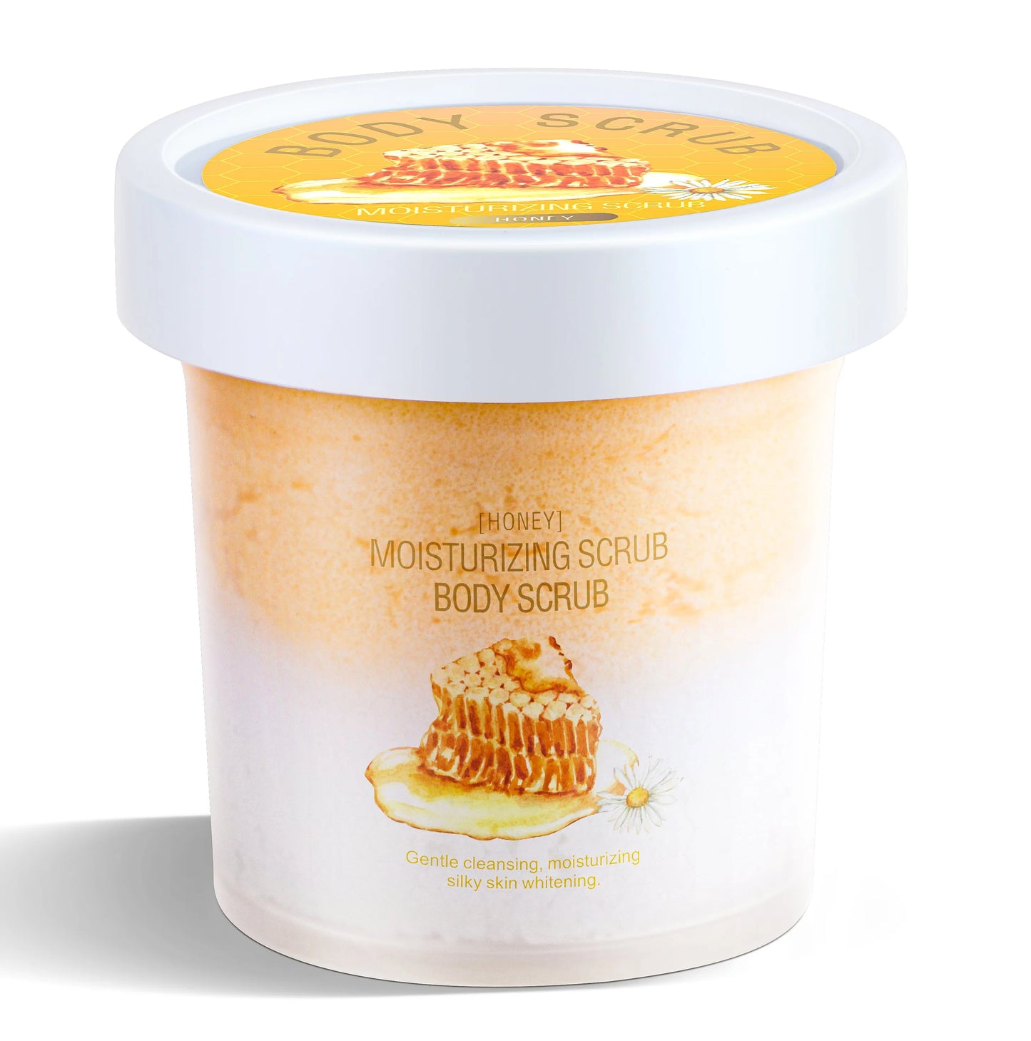 Pretty Cowry Two-Tone Ice Cream Body Scrub Exfoliates deeply cleanses smooths moisturizes with no irritation natural ingredients