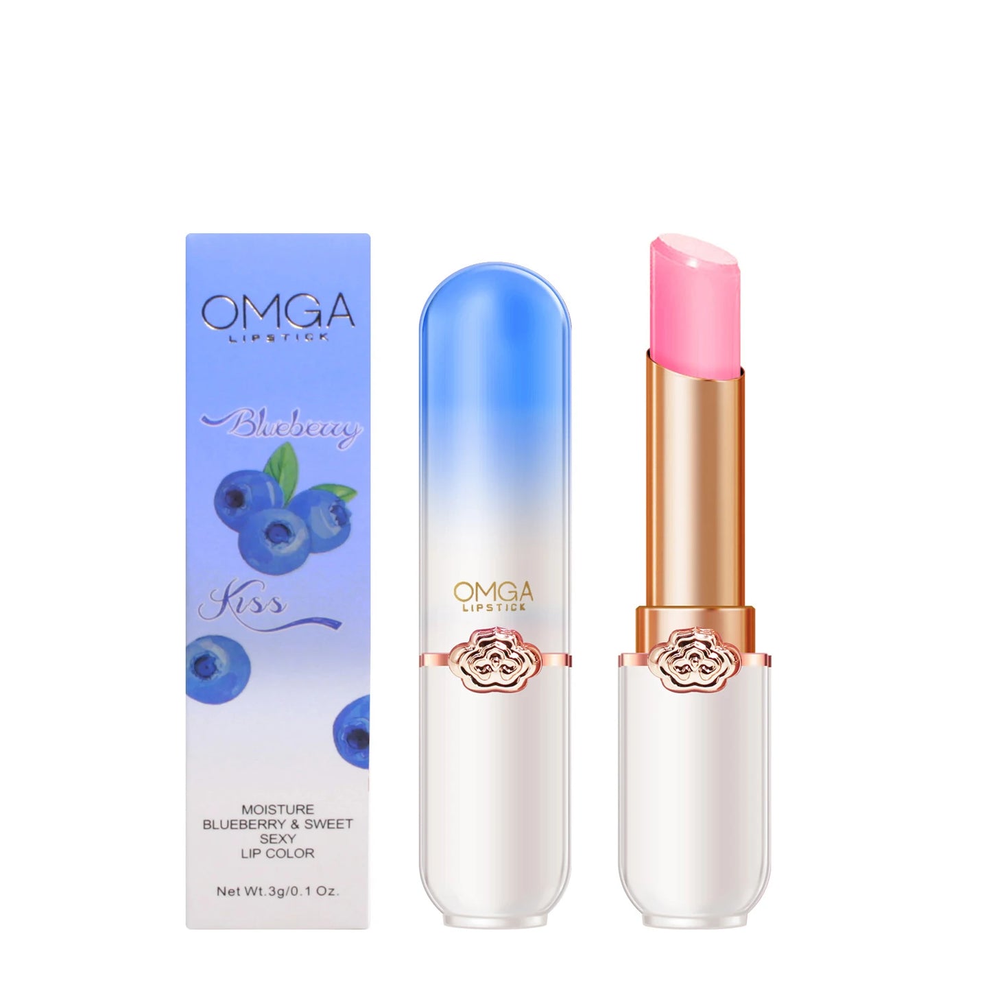 Crystal Temperature Change Lip Balm Aloe Strawberry Lipstick Peach Lip Balm Natural Pink Lipsticks Girl's Lip Care Beauty Makeup