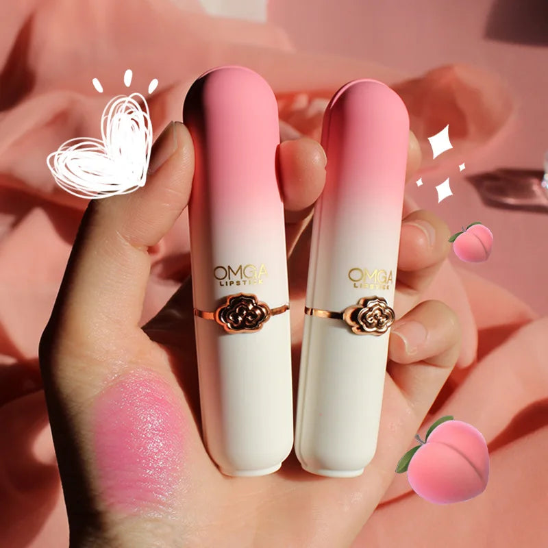 Crystal Temperature Change Lip Balm Aloe Strawberry Lipstick Peach Lip Balm Natural Pink Lipsticks Girl's Lip Care Beauty Makeup
