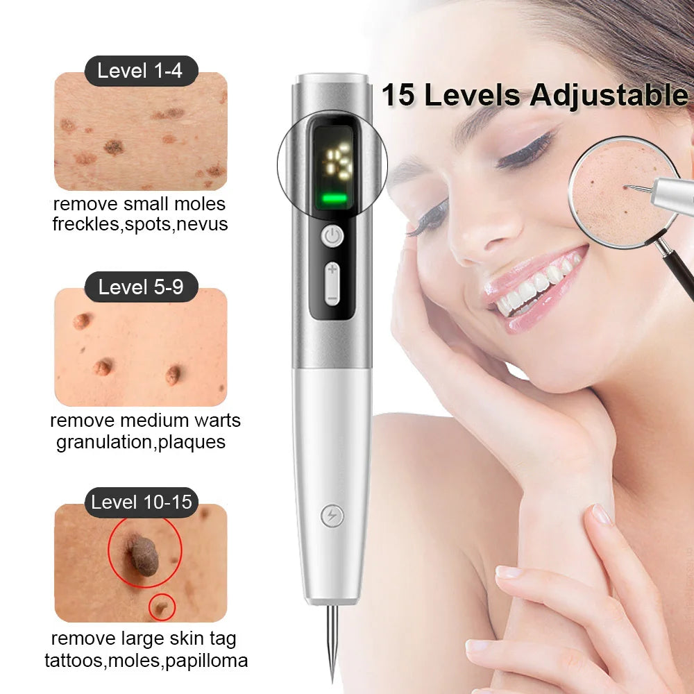 Plasma Pen Mole Warts Removal Dark Spot Black Dot Nevus Freckle Flat Blemish Pimples Remover for Face Body Skin Tag Remover