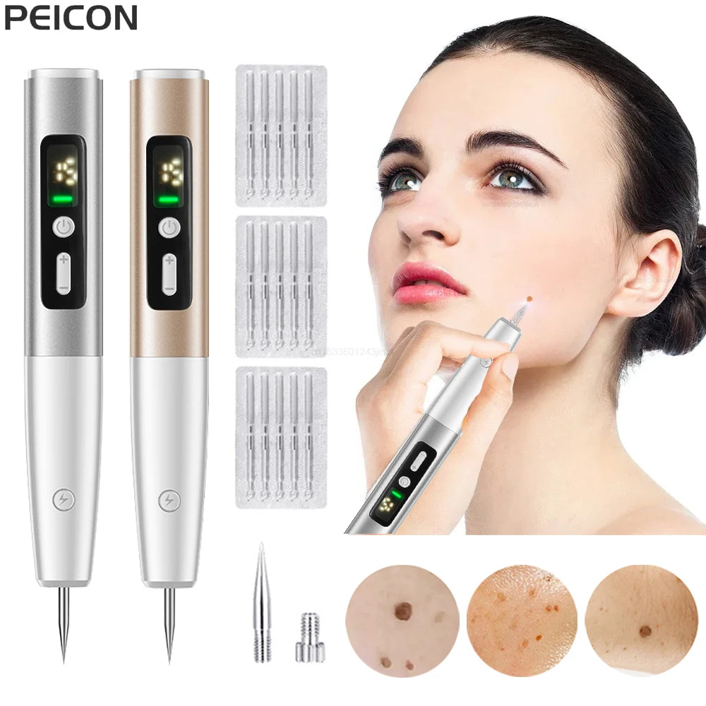 Plasma Pen Mole Warts Removal Dark Spot Black Dot Nevus Freckle Flat Blemish Pimples Remover for Face Body Skin Tag Remover