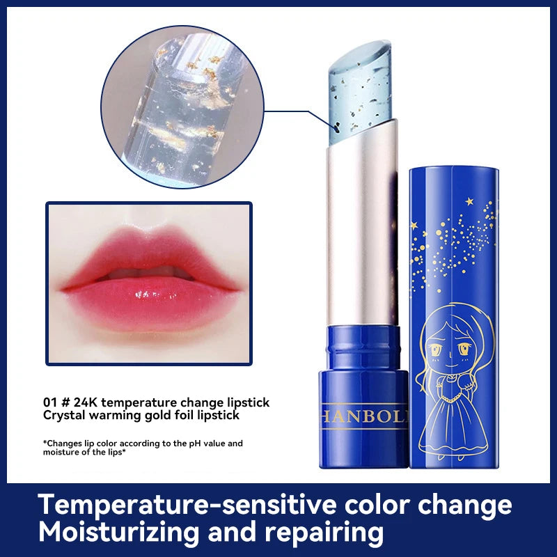 Star Brilliant Temperature Change Moisturizing Lipstick Crystal Jelly Durable Nutrition Lipstick Waterproof Lipstick New 