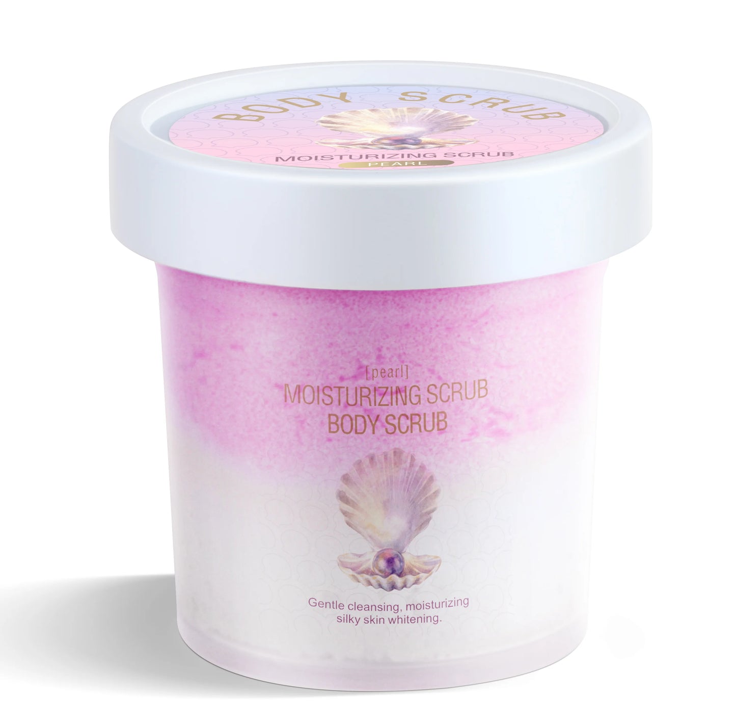 Pretty Cowry Two-Tone Ice Cream Body Scrub Exfoliates deeply cleanses smooths moisturizes with no irritation natural ingredients