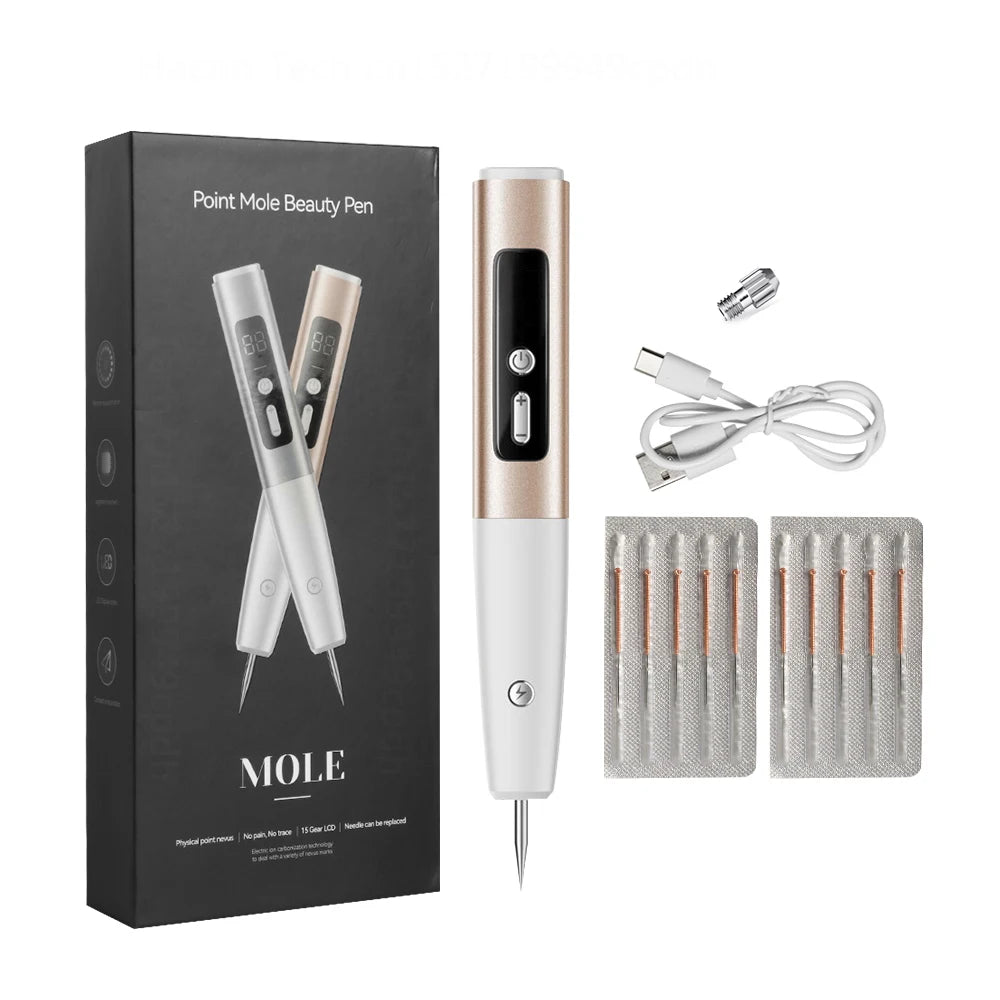 Plasma Pen Mole Warts Removal Dark Spot Black Dot Nevus Freckle Flat Blemish Pimples Remover for Face Body Skin Tag Remover