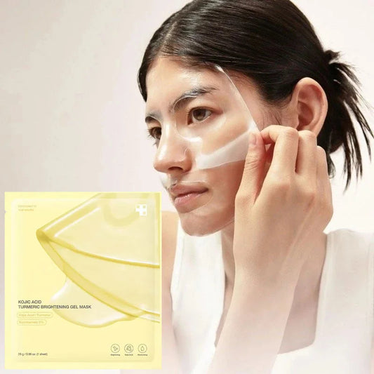 Kojic Acid Turmeric Brightening Gold Jelly Gel Overnight face Mask,Korean Skin Glow Hydrating Firming Moisturizing Sheet Mask