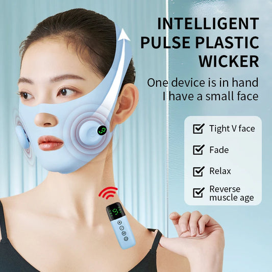 Electric V Shape Facial Contouring Massager EMS Skin Lifting Device for Chin Tightening and Face Slimming Beauty Tool