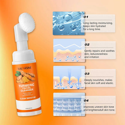 Turmeric Face Cleanser 40pcs Turmeric Kojic Acid Facial Exfoliating Cleansing Pads Reduce Dark Spots Skin Brightening Face Wash