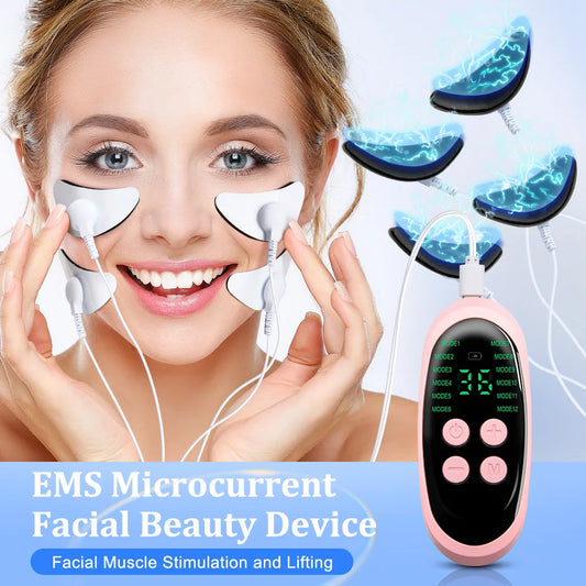Ems Facial Massager Microcurrent Muscle Stimulator Facial Lifting Skin Tightening Anti-Wrinkle Muscle Stimulator Beauty Devic